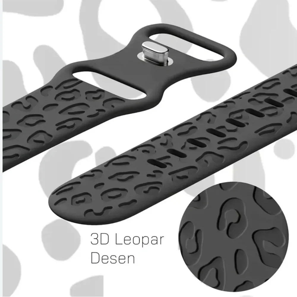 Apple Black Patterned Smartwatch Band